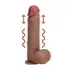 Real Rock - Vibrating and Thrusting Straight Cock with Balls - 8 / 20 5 cm - Tan