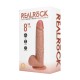 Real Rock - Vibrating and Thrusting Straight Cock with Balls - 8 / 20 5 cm - Tan