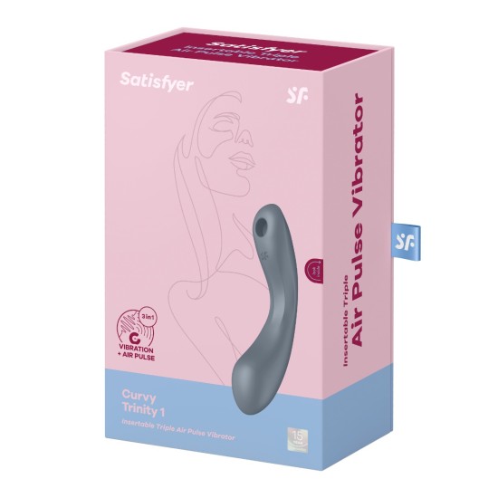 Satisfyer Curvy Trinity 1 - Bluegrey Satisfyer Curvy Trinity 1 - Bluegrey