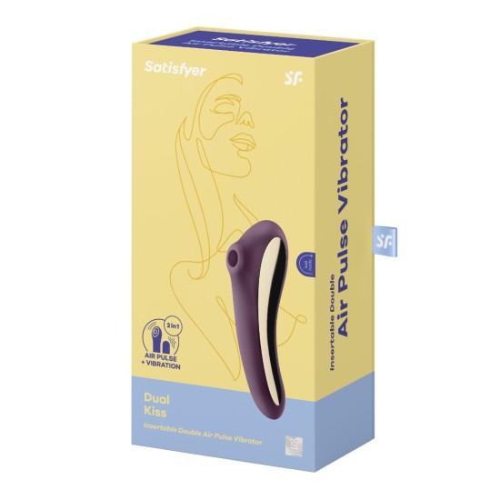 Satisfyer Dual Kiss - Burgundy Satisfyer Dual Kiss - Burgundy