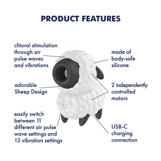 Satisfyer Dreamy Sheep - Double Air Pulse Vibrator Satisfyer Dreamy Sheep - Double Air Pulse Vibrator