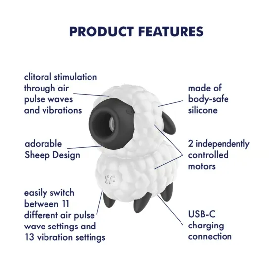 Satisfyer Dreamy Sheep - Double Air Pulse Vibrator