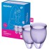 Satisfyer Feel Confident Menstrual Cup Set of 2 (Purple/Mauve)