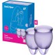 Satisfyer Feel Confident Menstrual Cup Set of 2 (Purple/Mauve) Satisfyer Feel Confident Menstrual Cup Set of 2 (Purple/Mauve)