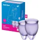 Satisfyer Feel Confident Menstrual Cup Set of 2 (Purple/Mauve)