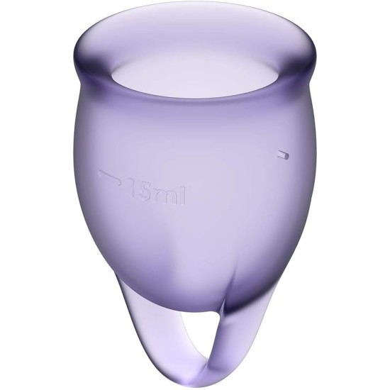 Satisfyer Feel Confident Menstrual Cup Set of 2 (Purple/Mauve) Satisfyer Feel Confident Menstrual Cup Set of 2 (Purple/Mauve)