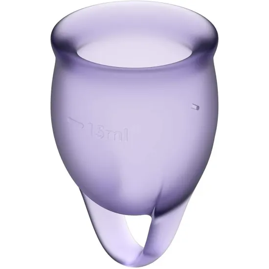 Satisfyer Feel Confident Menstrual Cup Set of 2 (Purple/Mauve)