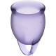 Satisfyer Feel Confident Menstrual Cup Set of 2 (Purple/Mauve) Satisfyer Feel Confident Menstrual Cup Set of 2 (Purple/Mauve)