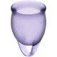 Satisfyer Feel Confident Menstrual Cup Set of 2 (Purple/Mauve)