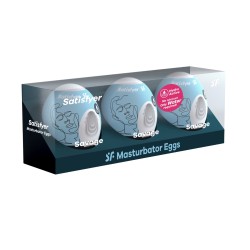 Satisfyer 3er Set Savage - Light Blue