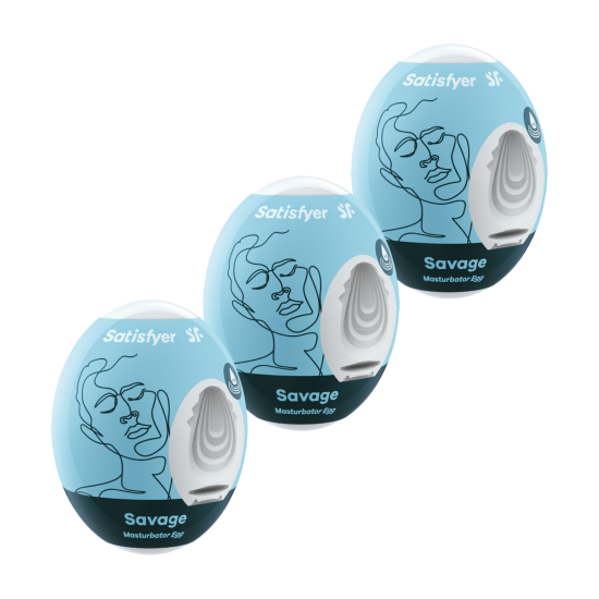 Satisfyer 3er Set Savage - Light Blue