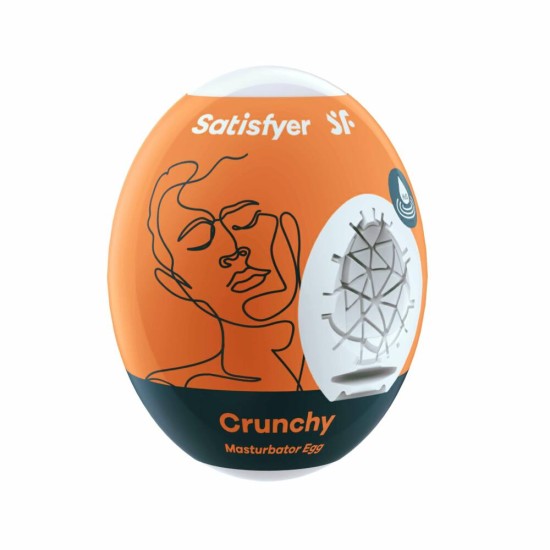 Satisfyer Masturbator Egg Single (Crunchy) - Orange Satisfyer Masturbator Egg Single (Crunchy) - Orange