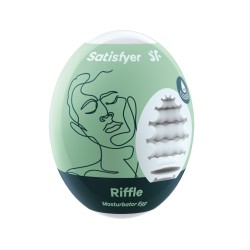 Satisfyer Masturbator Egg Single (Riffle) - Light Green Satisfyer Masturbator Egg Single (Riffle) - Light Green
