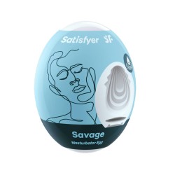 Satisfyer Masturbator Egg Single (Savage) - Light Blue Satisfyer Masturbator Egg Single (Savage) - Light Blue