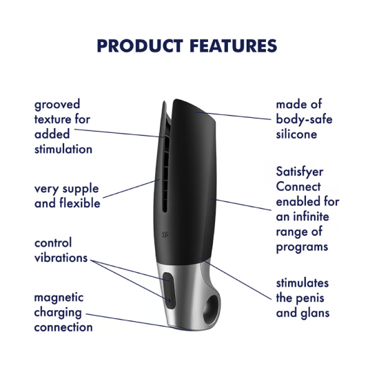 Satisfyer Power Masturbator - Black Satisfyer Power Masturbator - Black