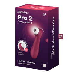 Satisfyer Pro 2 – Generation 3 With Liquid Air Technology Wine Red Satisfyer Pro 2 – Generation 3 With Liquid Air Technology Wine Red