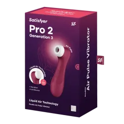 Satisfyer Pro 2 – Generation 3 With Liquid Air Technology Wine Red Satisfyer Pro 2 – Generation 3 With Liquid Air Technology Wine Red