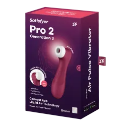 Satisfyer Pro 2 – Generation 3 With Liquid Air Technology – App Enabled Wine Red Satisfyer Pro 2 – Generation 3 With Liquid Air Technology – App Enabled Wine Red