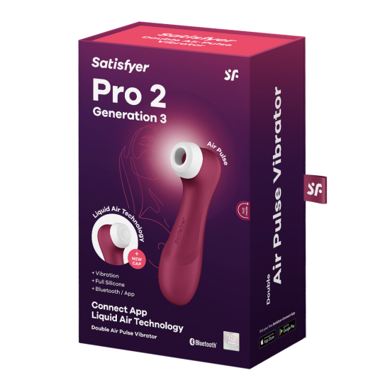 Satisfyer Pro 2 – Generation 3 With Liquid Air Technology – App Enabled Wine Red Satisfyer Pro 2 – Generation 3 With Liquid Air Technology – App Enabled Wine Red
