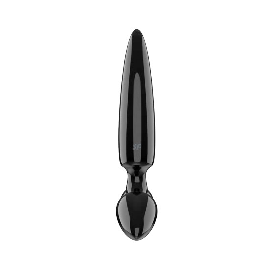 Satisfyer Triple Crystal 1 Glass Dildo - Black Satisfyer Triple Crystal 1 Glass Dildo - Black