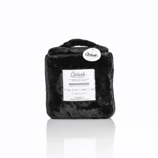 Splash Blanket - Furlush (NON bonded) - Black on Black - Large Splash Blanket - Furlush (NON bonded) - Black on Black - Large