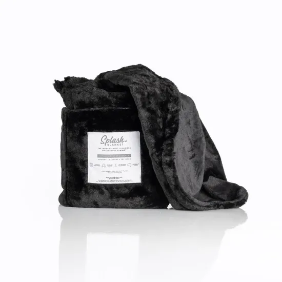 Splash Blanket - Furlush (NON bonded) - Black on Black - Medium Splash Blanket - Furlush (NON bonded) - Black on Black - Medium