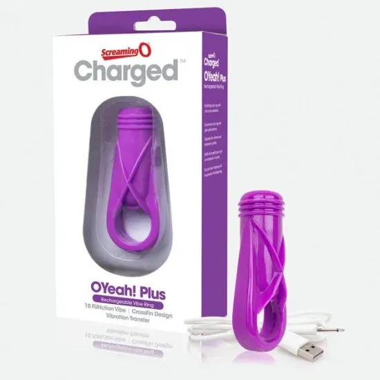 Screaming O Charged OYeah! Plus Rechargeable Vibe Ring - Purple Screaming O Charged OYeah! Plus Rechargeable Vibe Ring - Purple