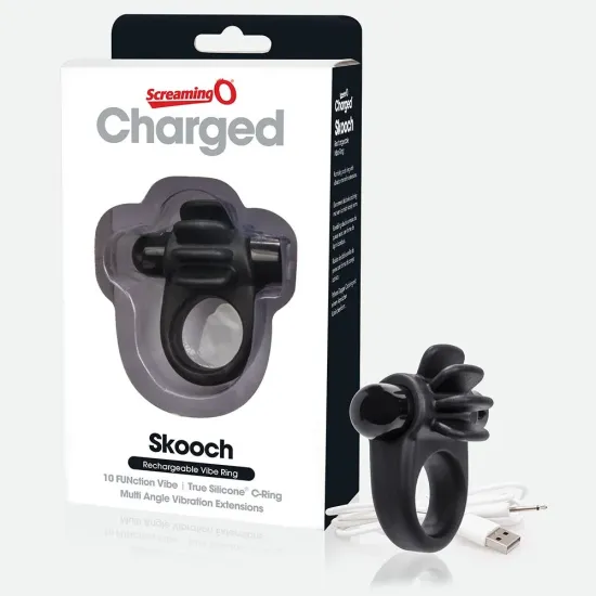 Screaming O Charged Skooch Rechargeable Vibrating Ring - Black Screaming O Charged Skooch Rechargeable Vibrating Ring - Black