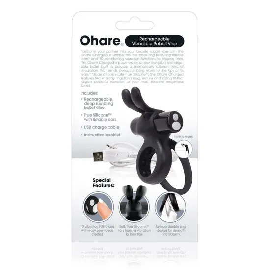 Screaming O Charged Ohare Vibrating Cock Ring - Black Screaming O Charged Ohare Vibrating Cock Ring - Black