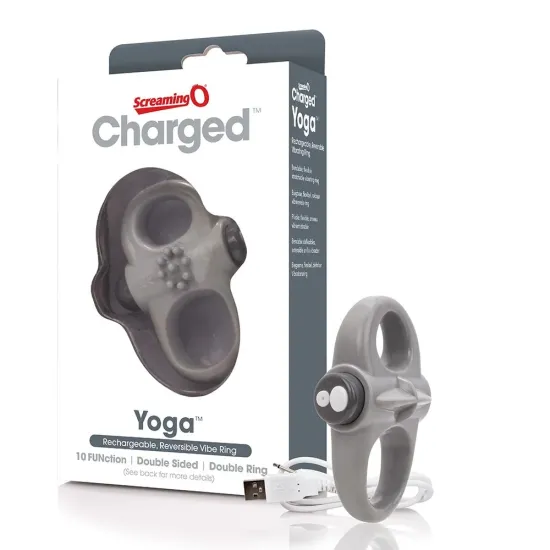 Screaming O Charged Yoga Vibrating Cock Ring - Grey Screaming O Charged Yoga Vibrating Cock Ring - Grey