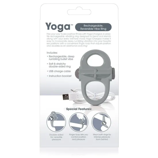 Screaming O Charged Yoga Vibrating Cock Ring - Grey Screaming O Charged Yoga Vibrating Cock Ring - Grey