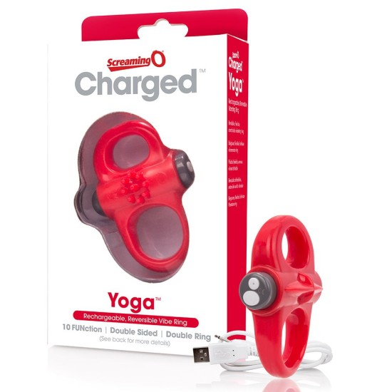 Screaming O Charged Yoga Vibrating Cock Ring - Red Screaming O Charged Yoga Vibrating Cock Ring - Red