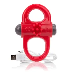Screaming O Charged Yoga Vibrating Cock Ring - Red Screaming O Charged Yoga Vibrating Cock Ring - Red