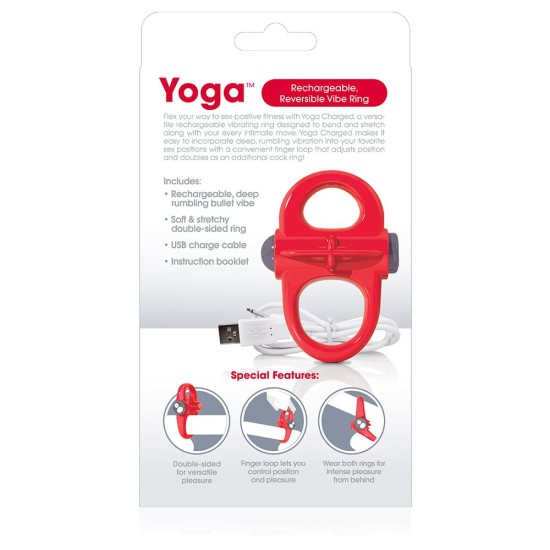 Screaming O Charged Yoga Vibrating Cock Ring - Red Screaming O Charged Yoga Vibrating Cock Ring - Red