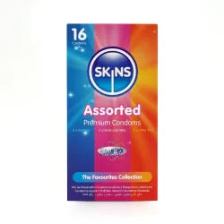Skins Condoms Assorted 16 Pack - D&R NAT UT Skins Condoms Assorted 16 Pack - D&R NAT UT