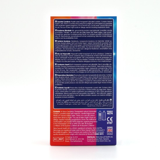 Skins Condoms Assorted 16 Pack - D&R NAT UT Skins Condoms Assorted 16 Pack - D&R NAT UT