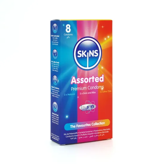 Skins Condoms Assorted 8 Pack Skins Condoms Assorted 8 Pack