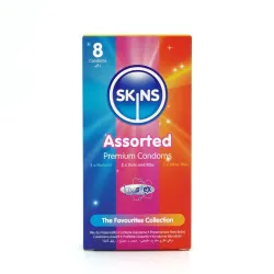 Skins Condoms Assorted 8 Pack Skins Condoms Assorted 8 Pack
