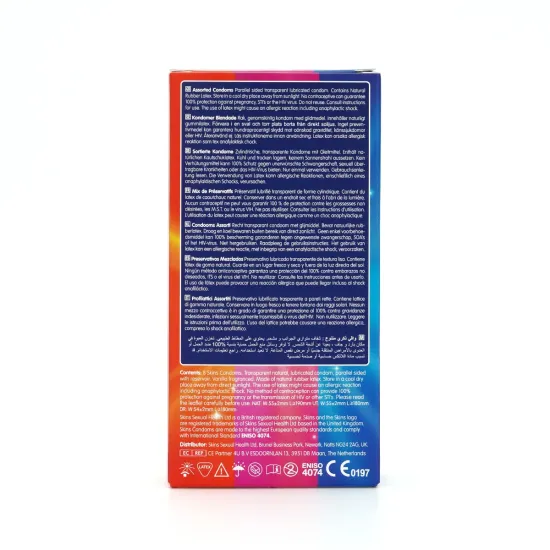 Skins Condoms Assorted 8 Pack Skins Condoms Assorted 8 Pack