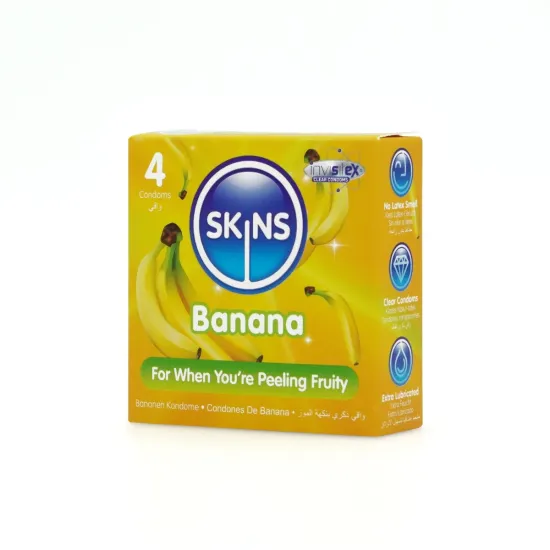 Skins Condoms Banana 4 Pack