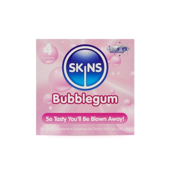 Skins Condoms Bubblegum 4 Pack Skins Condoms Bubblegum 4 Pack