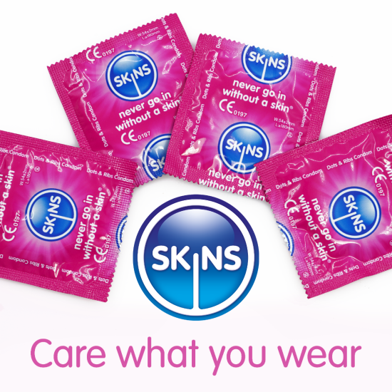 Skins Condoms Dots & Ribs FOIL (BAG 500) Skins Condoms Dots & Ribs FOIL (BAG 500)