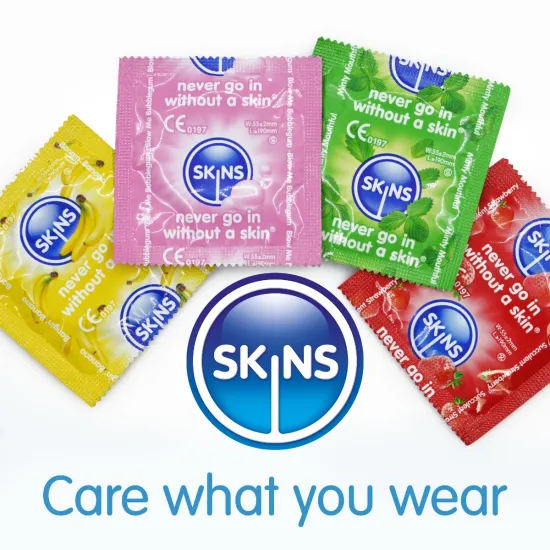 Skins Condoms Flavours Assorted FOIL (BAG 500) Skins Condoms Flavours Assorted FOIL (BAG 500)