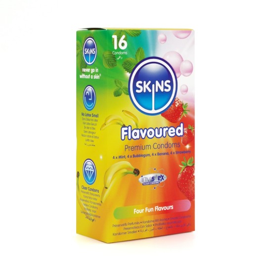 Skins Condoms Flavours 16 Pack Skins Condoms Flavours 16 Pack