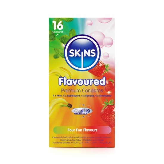 Skins Condoms Flavours 16 Pack Skins Condoms Flavours 16 Pack