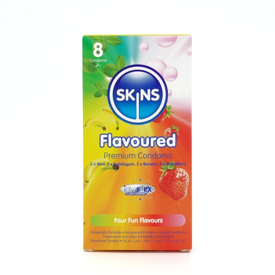 Skins Condoms Flavours 8 Pack Skins Condoms Flavours 8 Pack