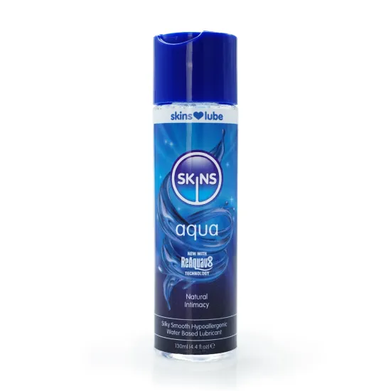 Skins Aqua Water Based Lubricant 4.4 fl oz (130ml) Skins Aqua Water Based Lubricant 4.4 fl oz (130ml)