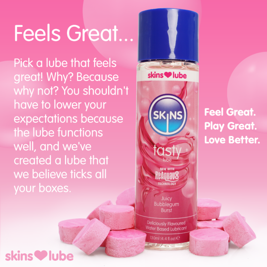 Skins Bubblegum Water Based Lubricant 4.4 fl oz (130ml) Skins Bubblegum Water Based Lubricant 4.4 fl oz (130ml)
