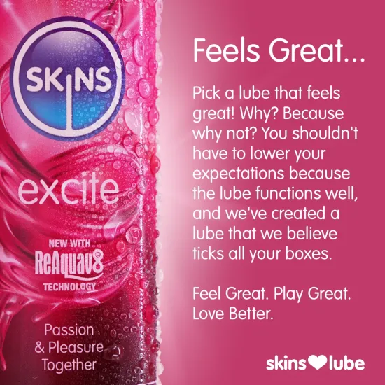 Skins Excite Tingling Water Based Lubricant - 5ml Foil Skins Excite Tingling Water Based Lubricant - 5ml Foil