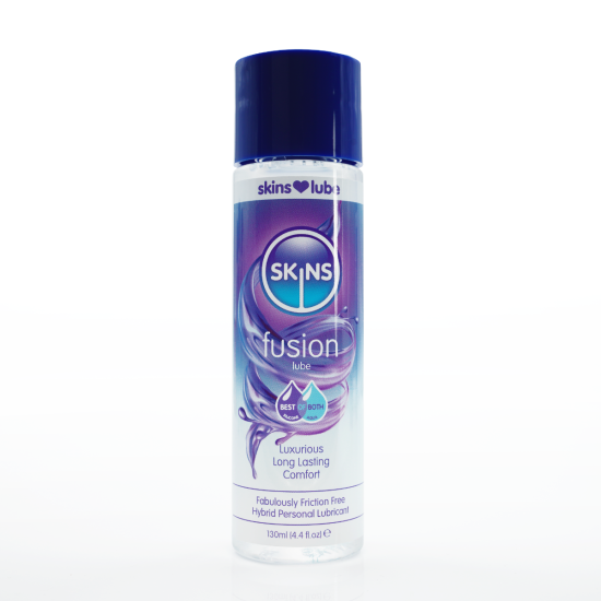 Skins Fusion Hybrid Silicone and Water Based Lubricant 4.4 fl oz (130ml) Skins Fusion Hybrid Silicone and Water Based Lubricant 4.4 fl oz (130ml)
